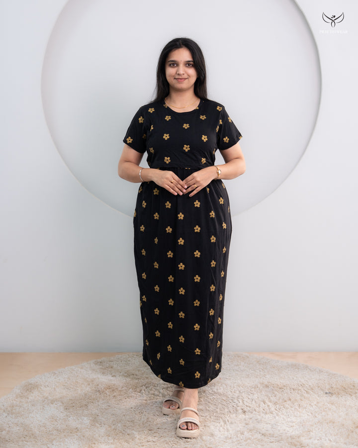 Roshni Soft Cotton Full Length Maternity Loungewear