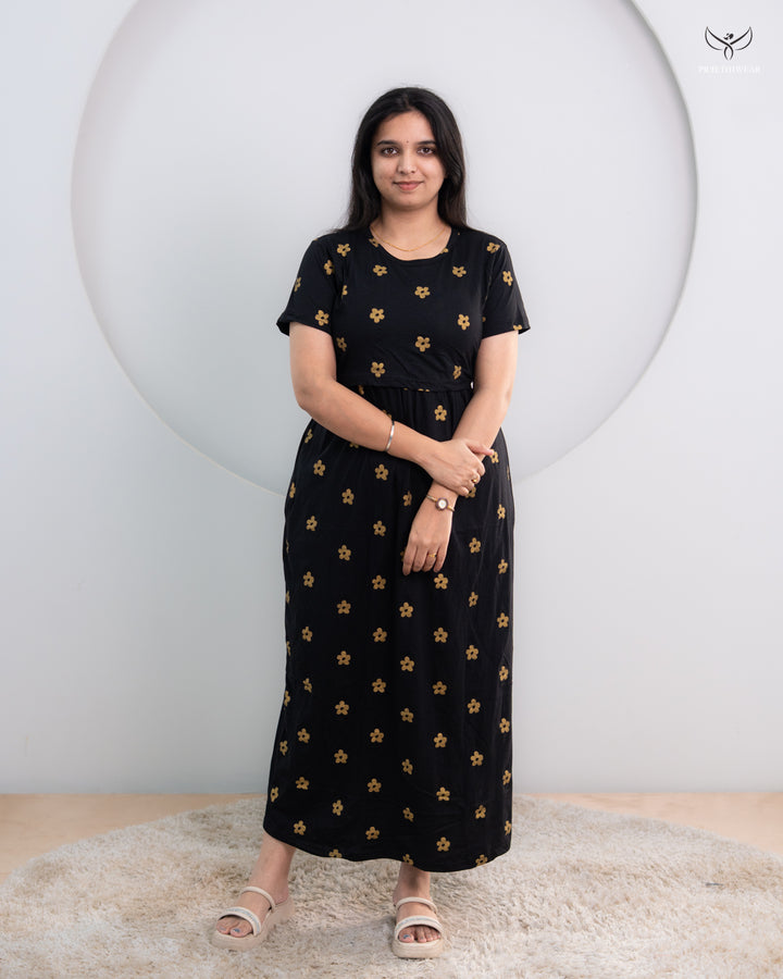 Roshni Soft Cotton Full Length Maternity Loungewear