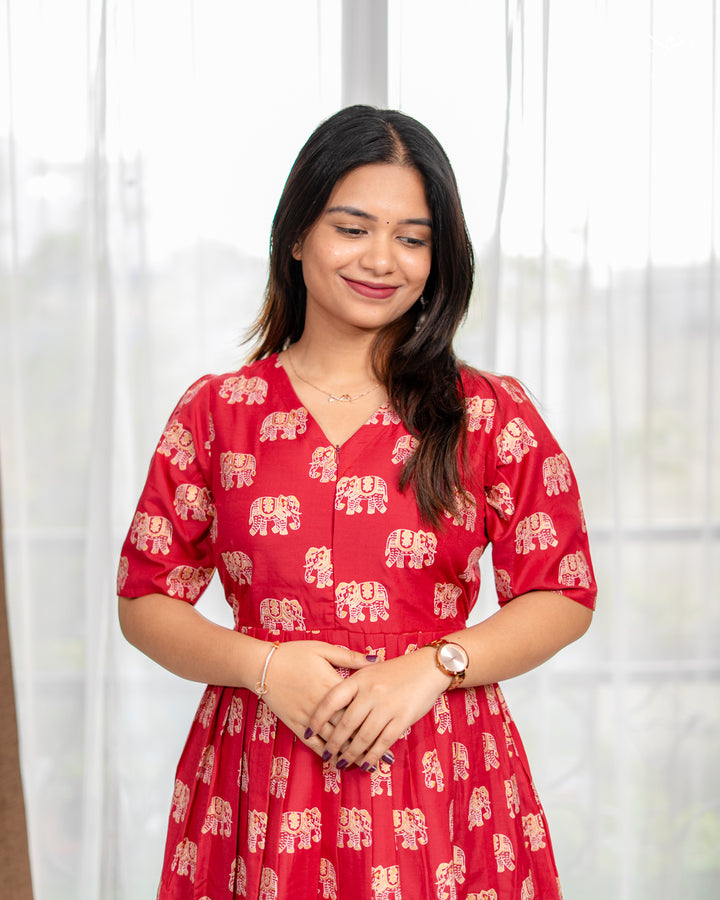 Amber Maternity Dress with center Zip