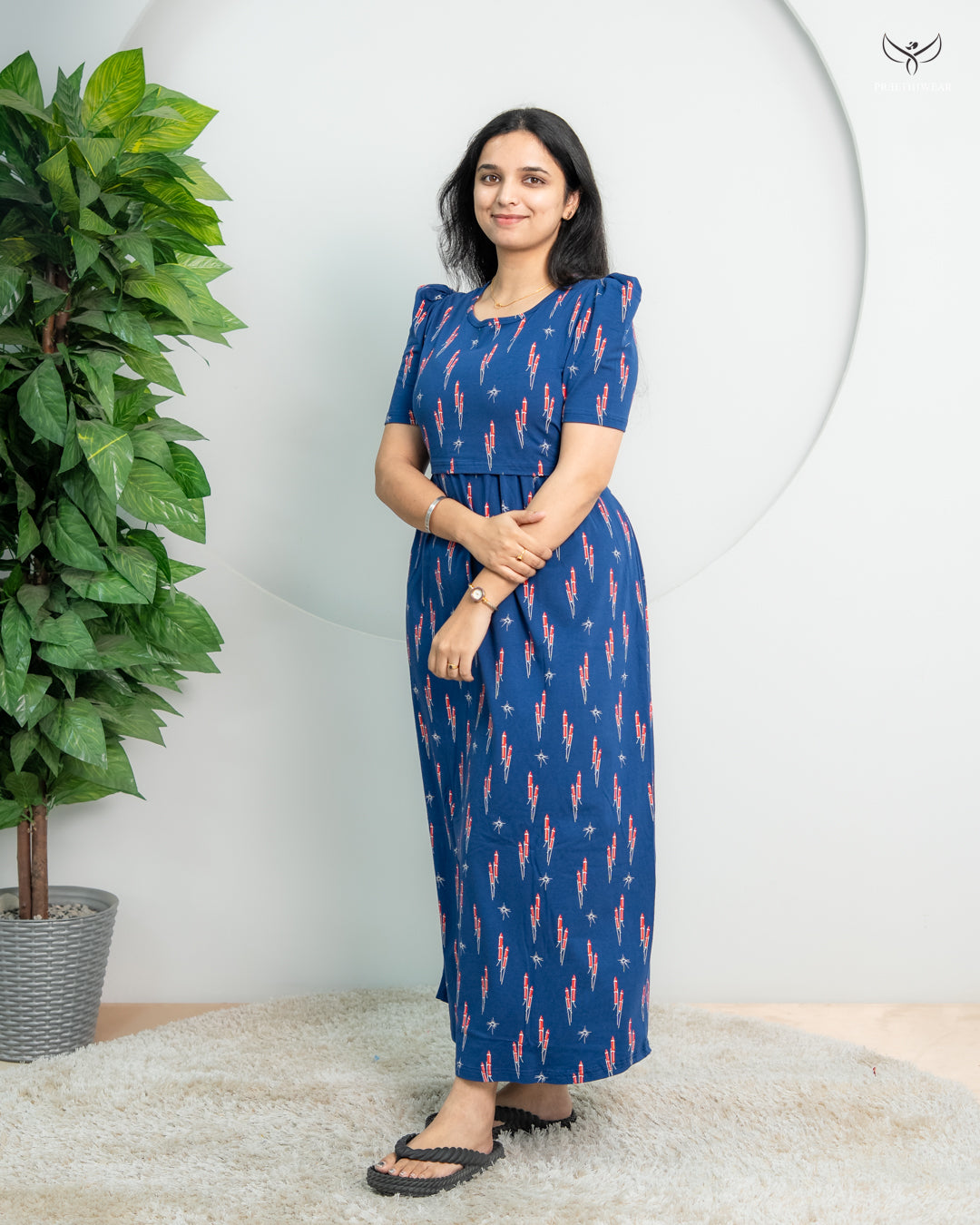 Elina SoftCotton Full Length Maternity Loungewear