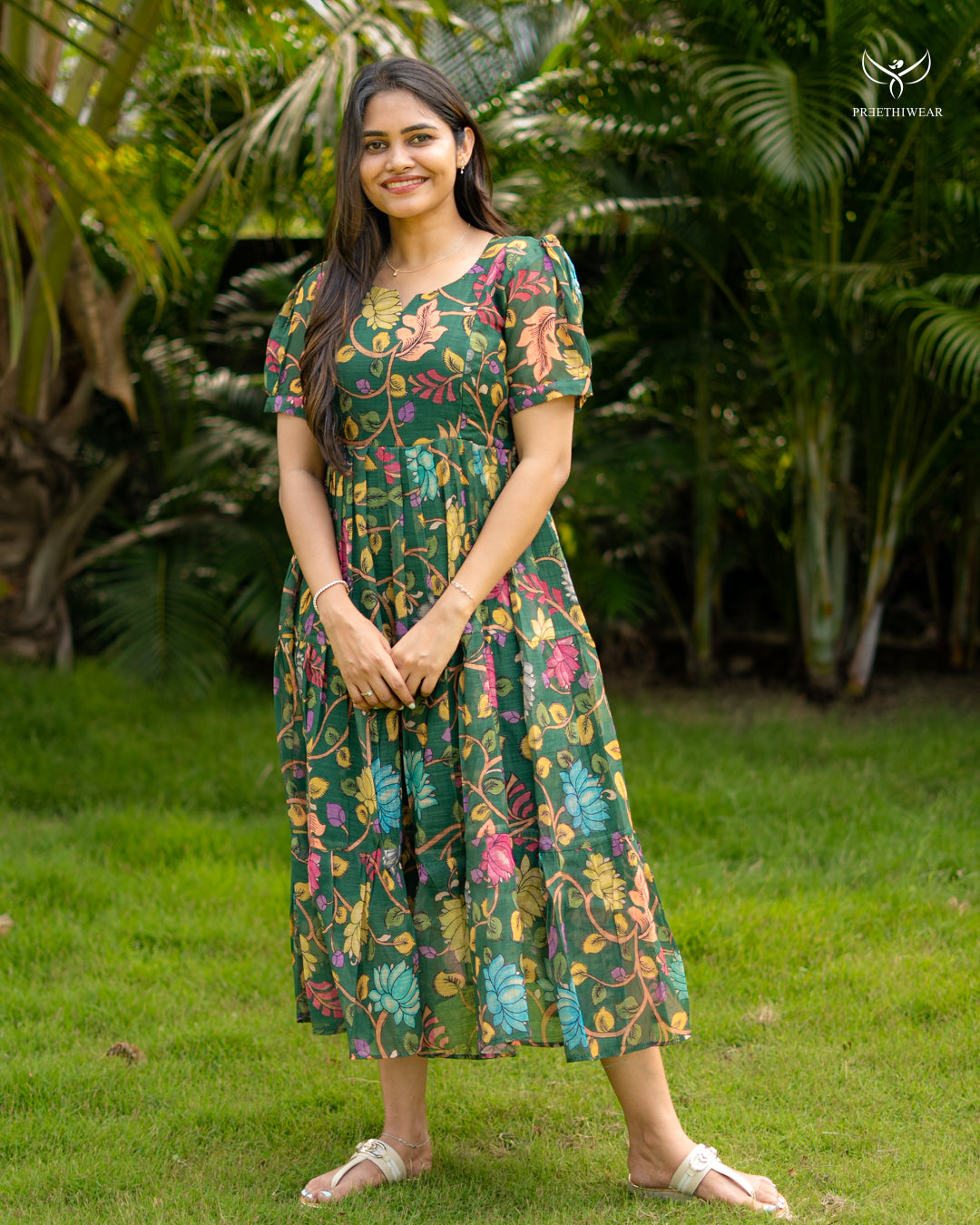 Roshni1 Kalamkari Maternity Dress