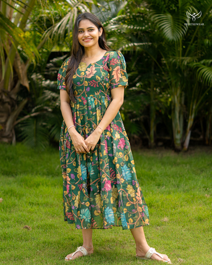 Roshni1 Kalamkari Maternity Dress