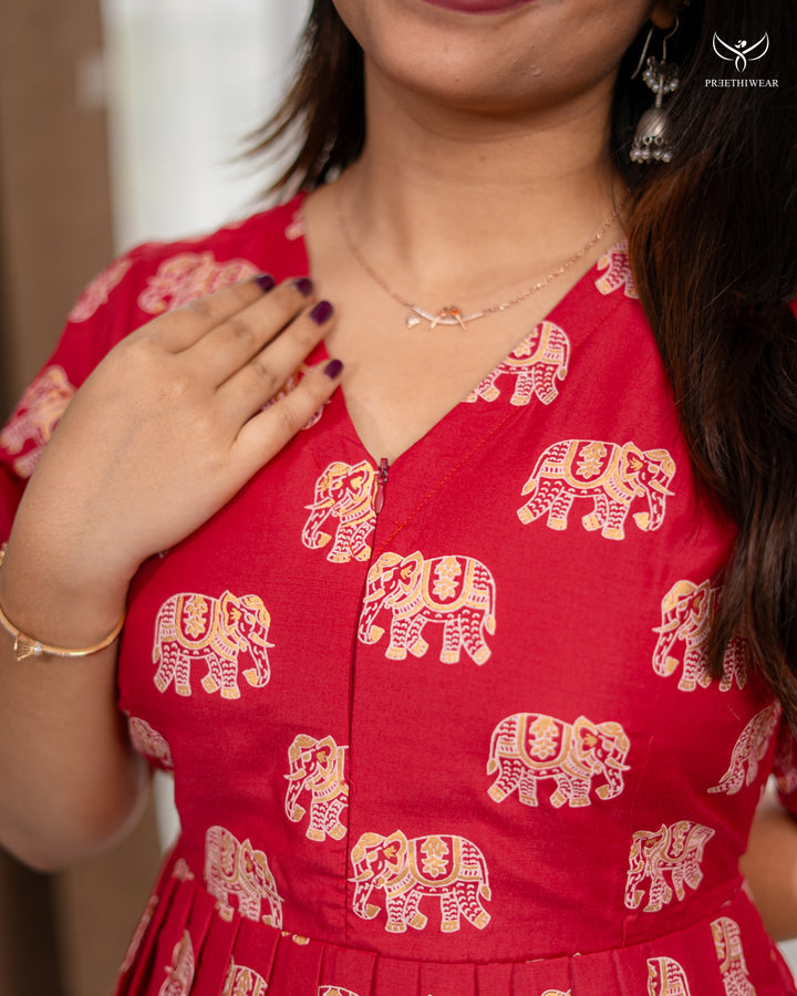 Amber Maternity Dress with center Zip