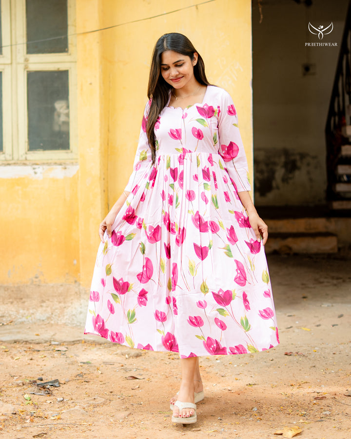 Haranya  Maternity Dress with center Zip