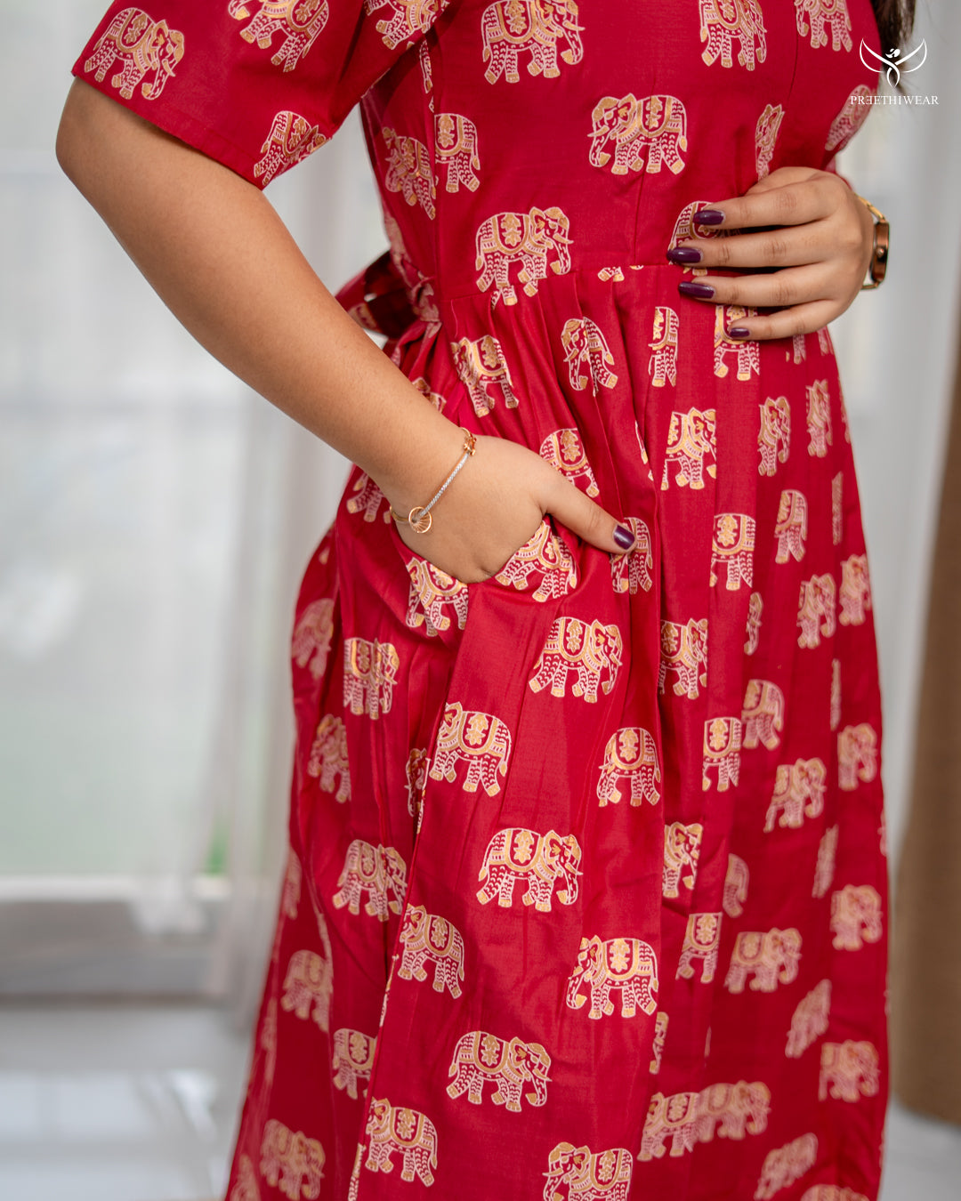 Amber Maternity Dress with center Zip