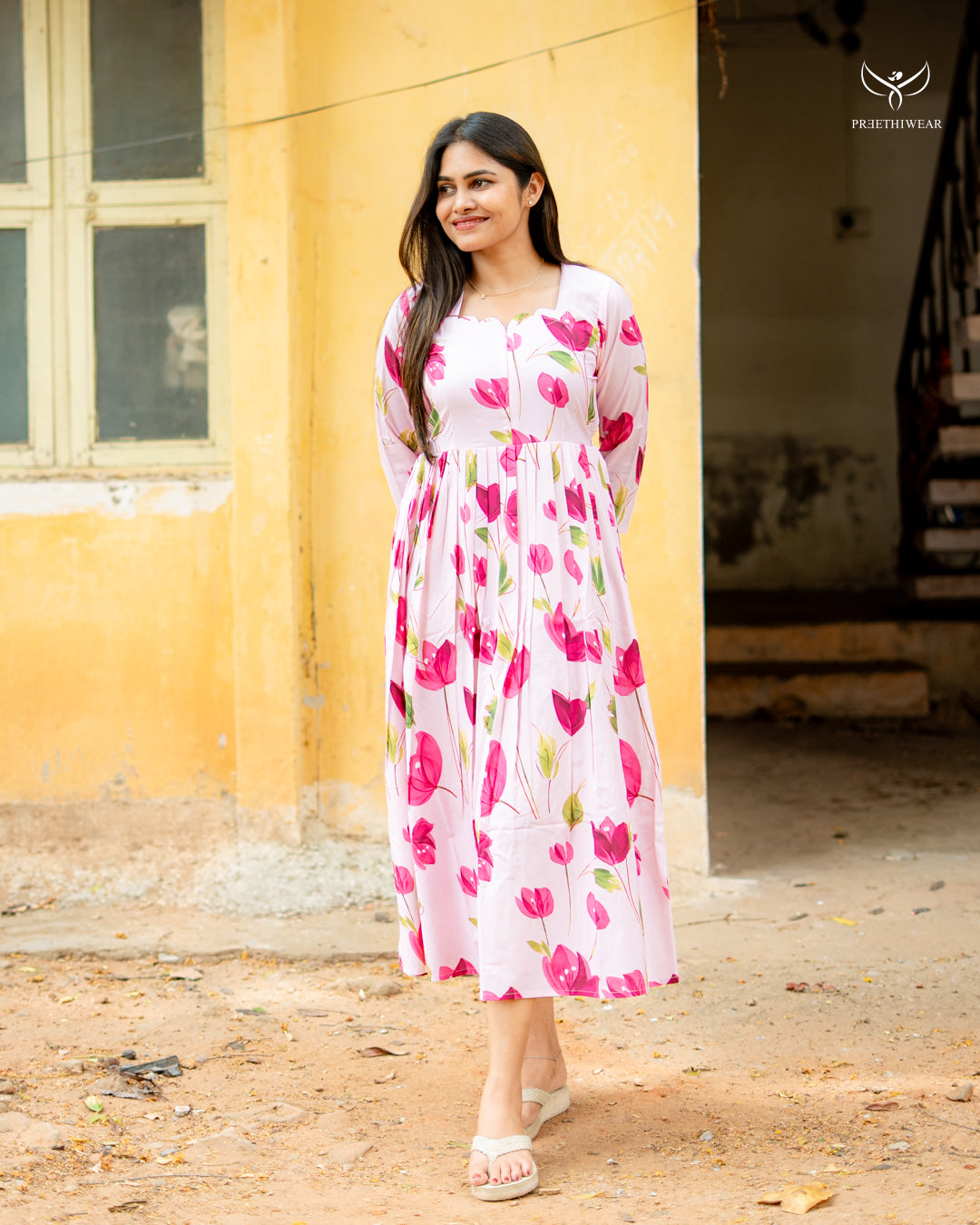 Haranya  Maternity Dress with center Zip