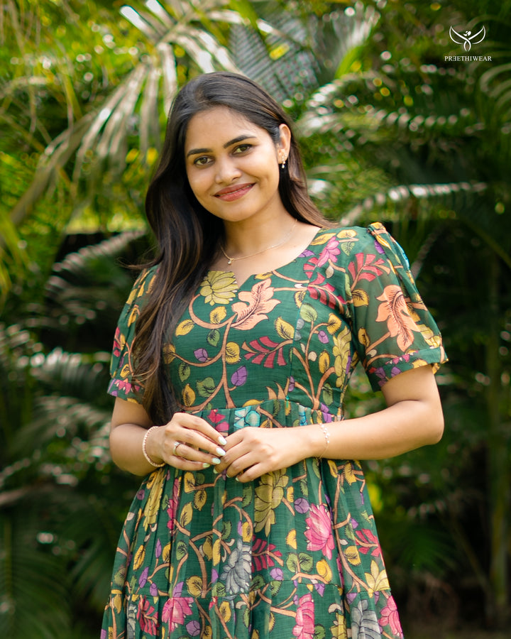 Roshni1 Kalamkari Maternity Dress