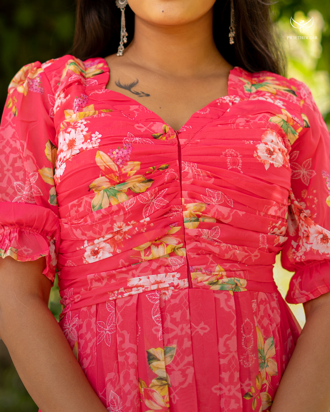 Nethra4 Maternity Dress with center Zip