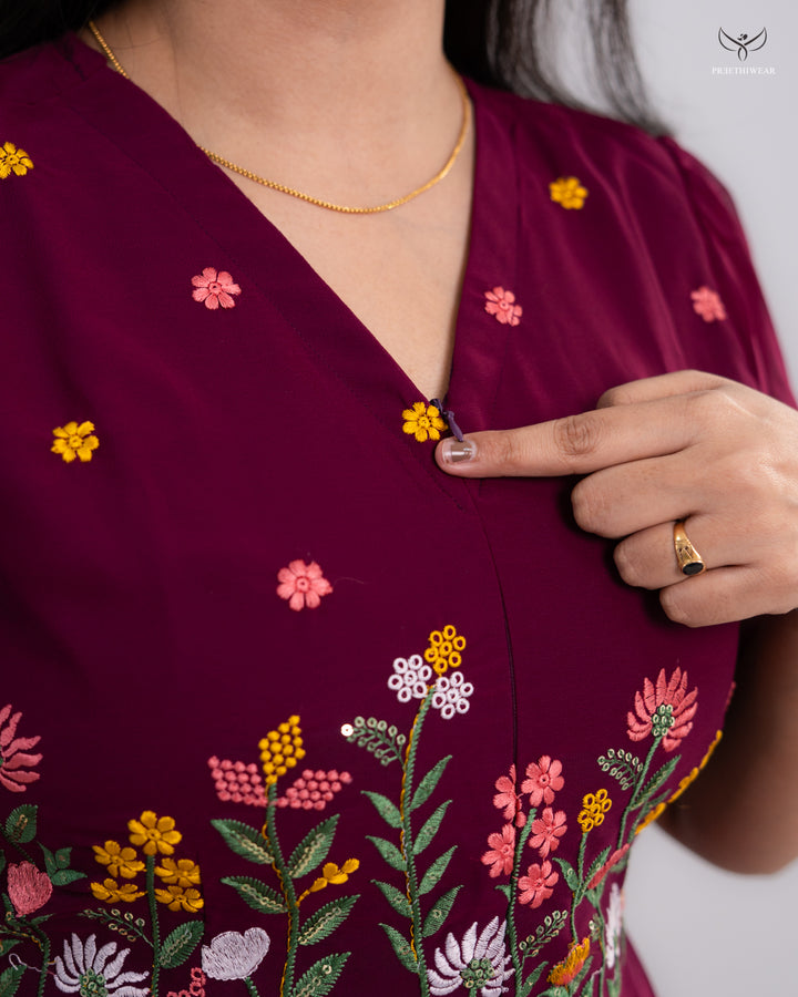 Jessy1  Maternity Dress with center Zip