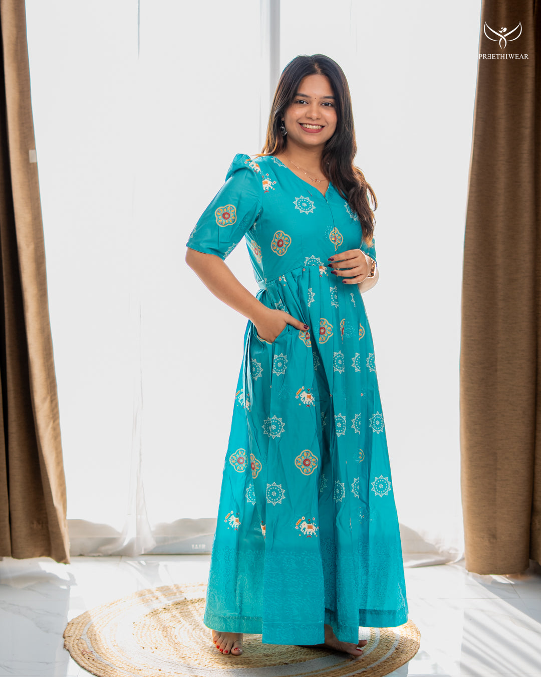 Sejal Maternity Dress with center Zip