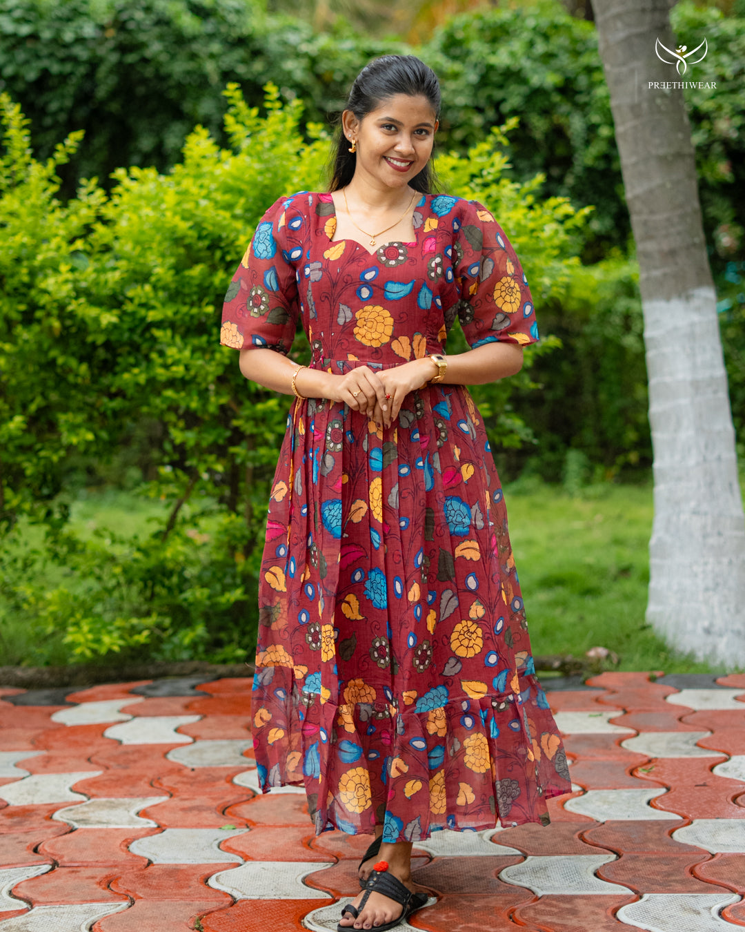 Esther3 Kalamkari  Maternity Dress