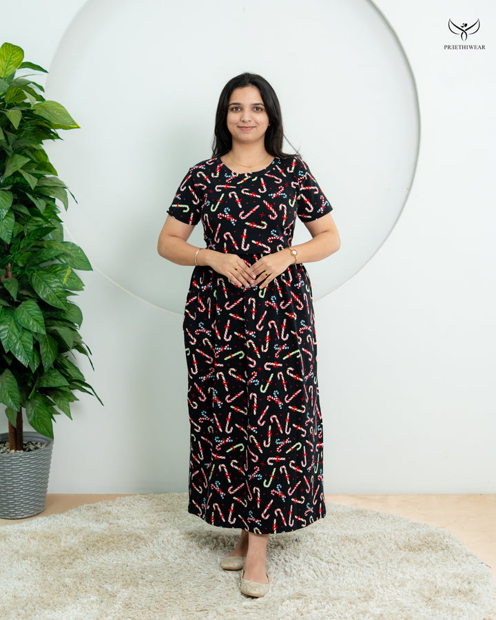 Alfiya1  Soft Cotton Full Length Maternity Loungewear