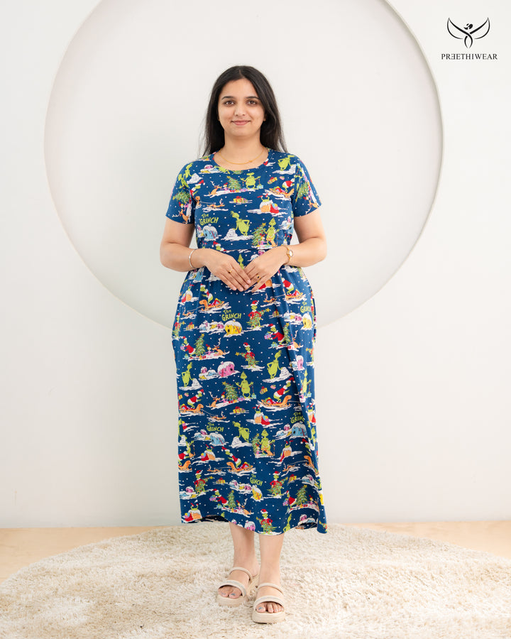 Monica3 SoftCotton Full Length Maternity Loungewear