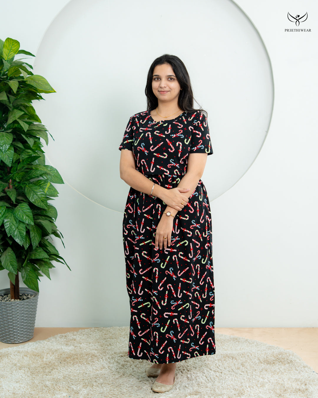 Chandini  SoftCotton Full Length Maternity Loungewear