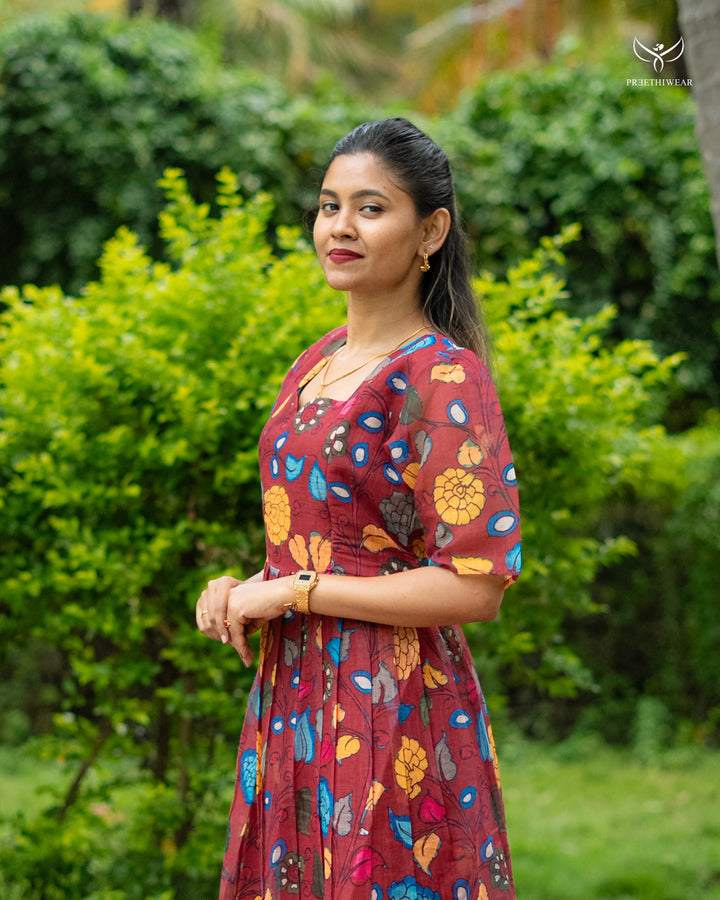 Esther3 Kalamkari  Maternity Dress