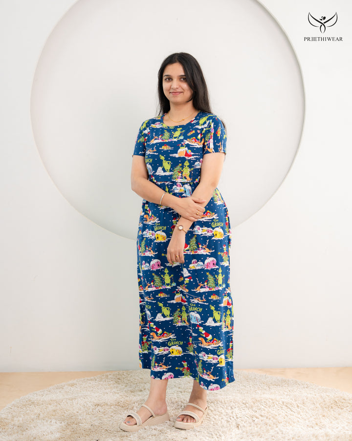 Monica3 SoftCotton Full Length Maternity Loungewear