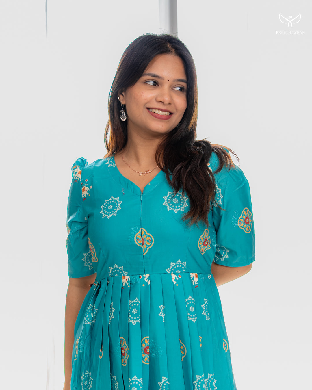 Sejal Maternity Dress with center Zip