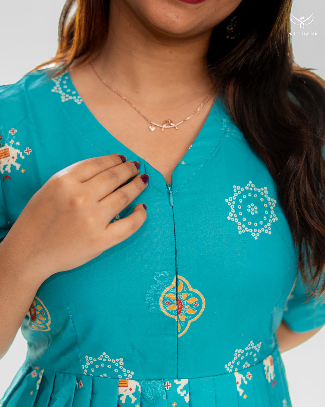 Sejal Maternity Dress with center Zip