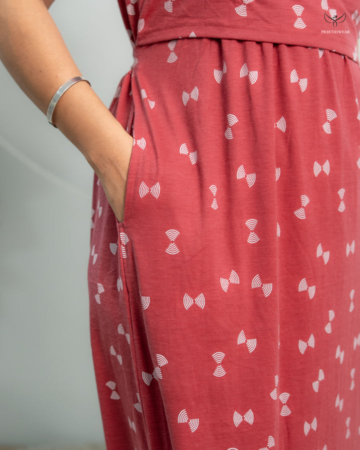 Bharathi7  SoftCotton Full Length Maternity Loungewear