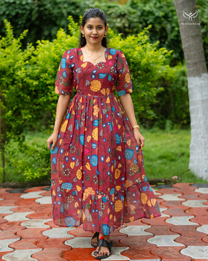 Esther3 Kalamkari  Maternity Dress
