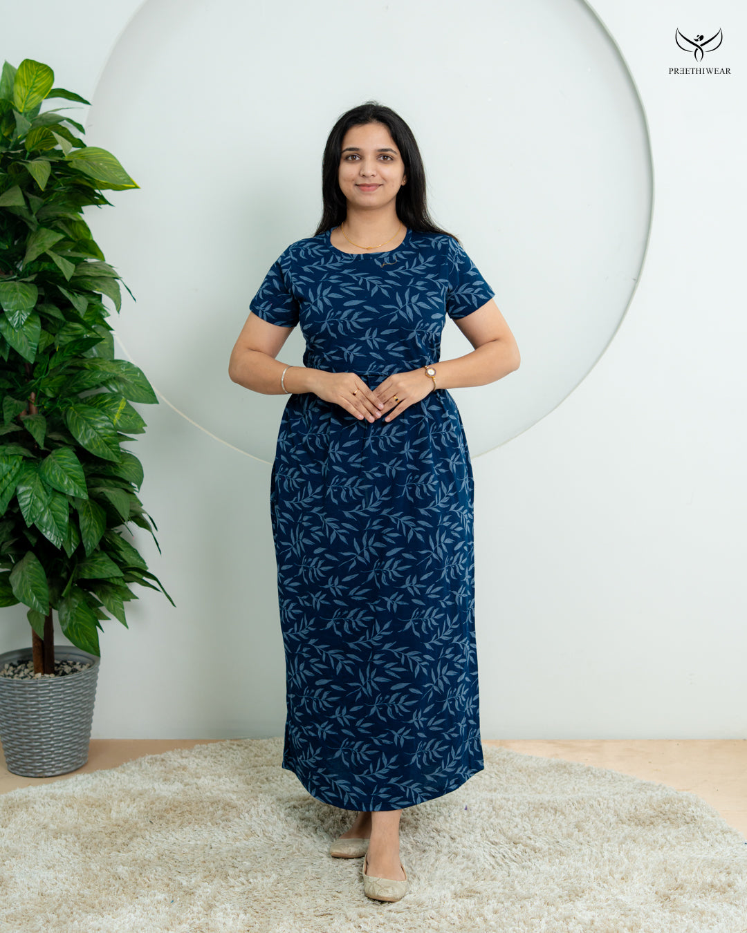 Iswarya Soft Cotton Full Length Maternity Loungewear