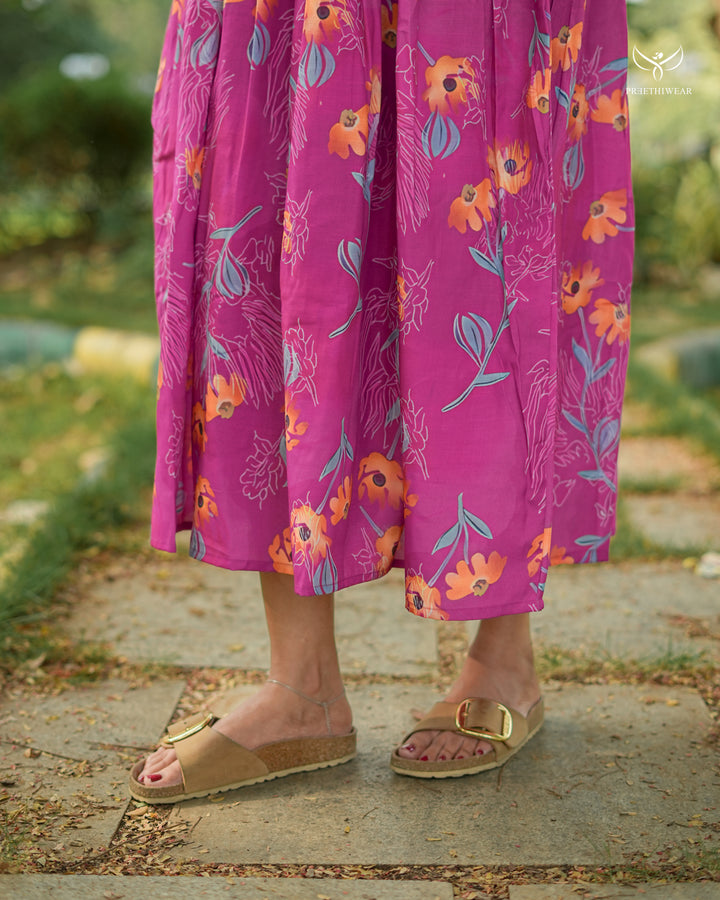 Niffan Maternity Dress with center Button