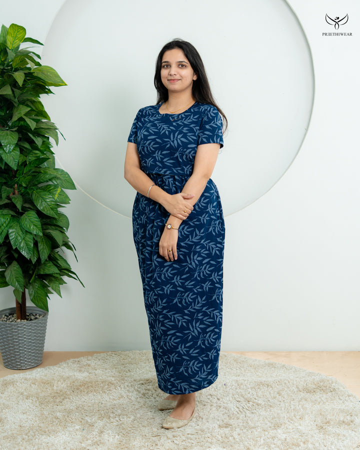 Iswarya Soft Cotton Full Length Maternity Loungewear