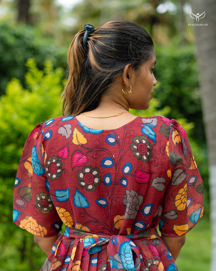 Esther3 Kalamkari  Maternity Dress