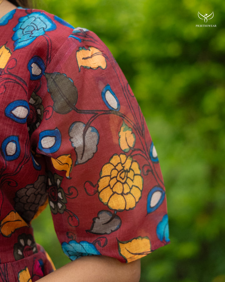 Esther3 Kalamkari  Maternity Dress