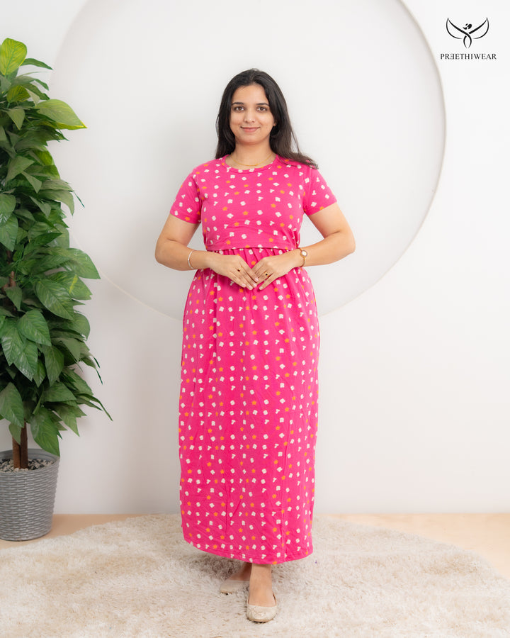 Ridita1  SoftCotton Full Length Maternity Loungewear