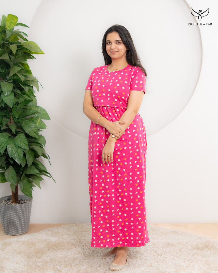 Ridita1  SoftCotton Full Length Maternity Loungewear