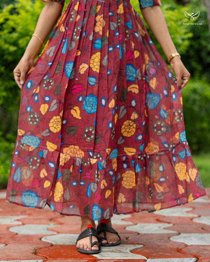Esther3 Kalamkari  Maternity Dress