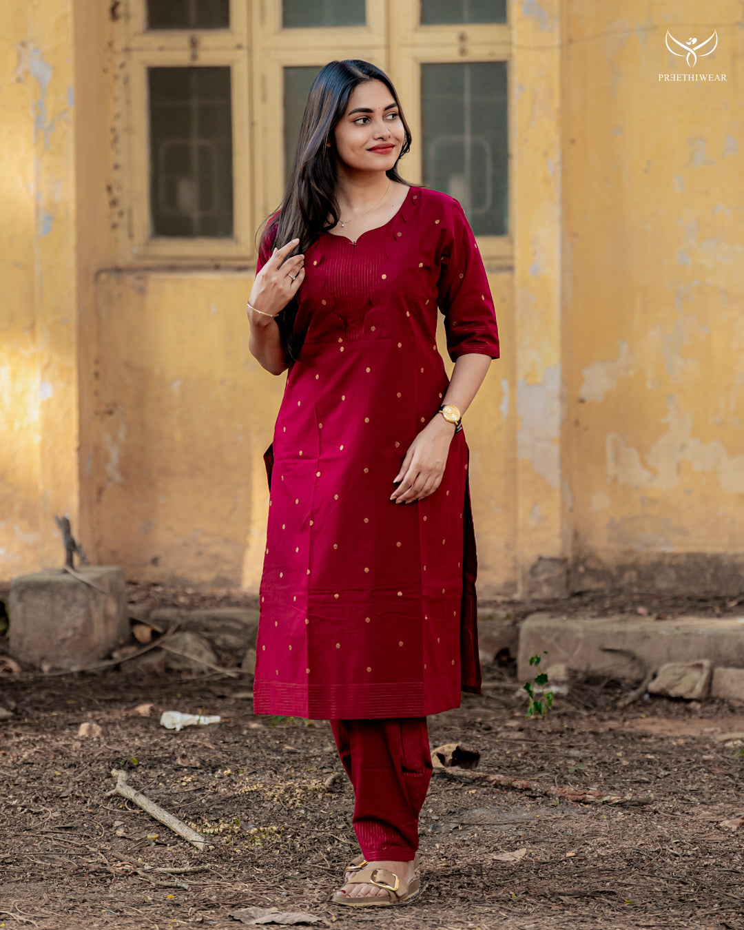 Noor Maternity Dress with center Zip