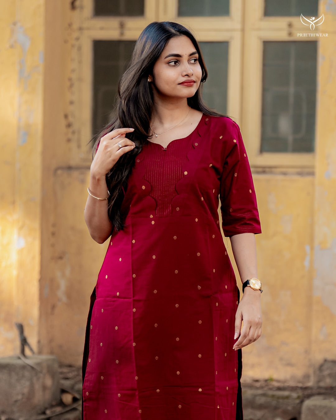 Noor Maternity Dress with center Zip