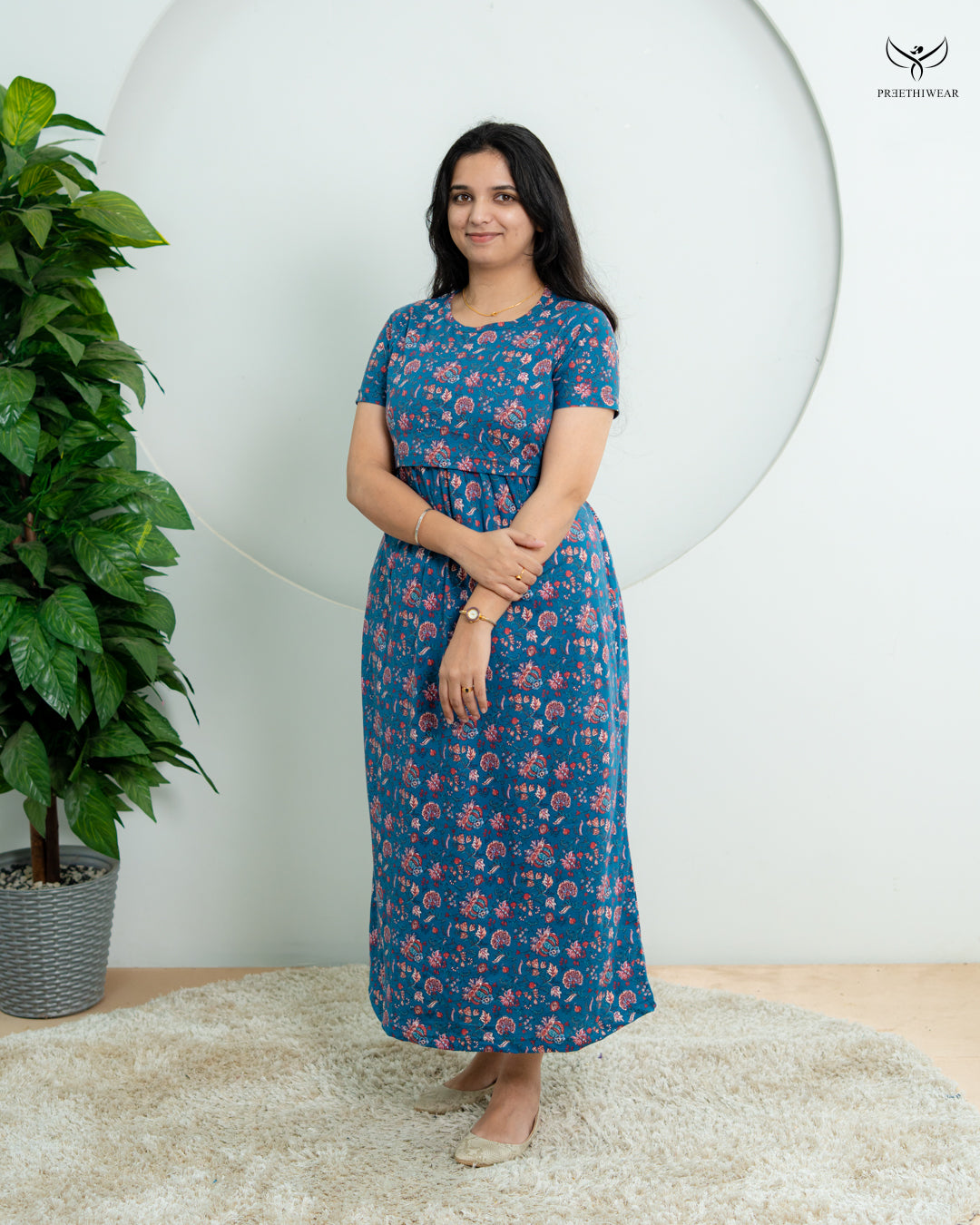 Pritam1  SoftCotton Full Length Maternity Loungewear