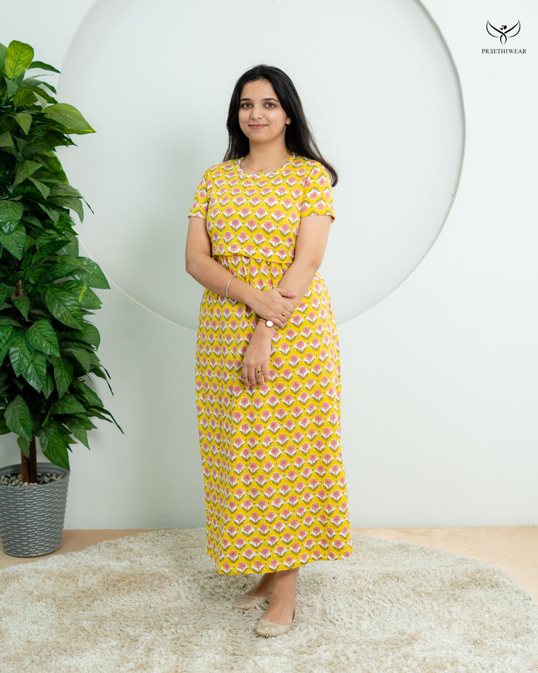 Divra1  SoftCotton Full Length Maternity Loungewear