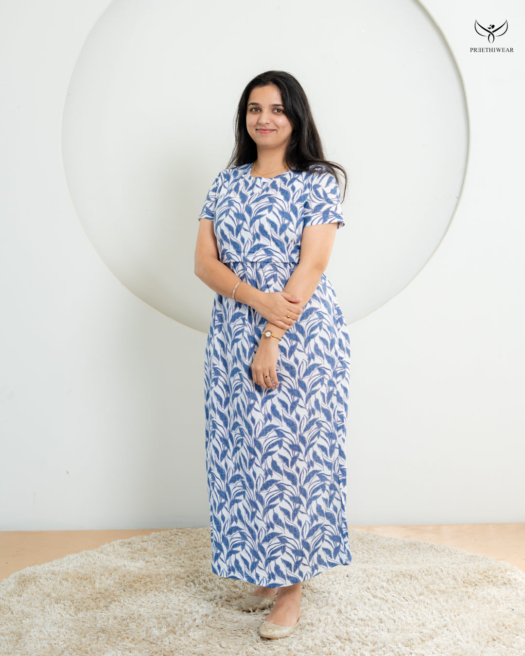 Amiza1  SoftCotton Full Length Maternity Loungewear