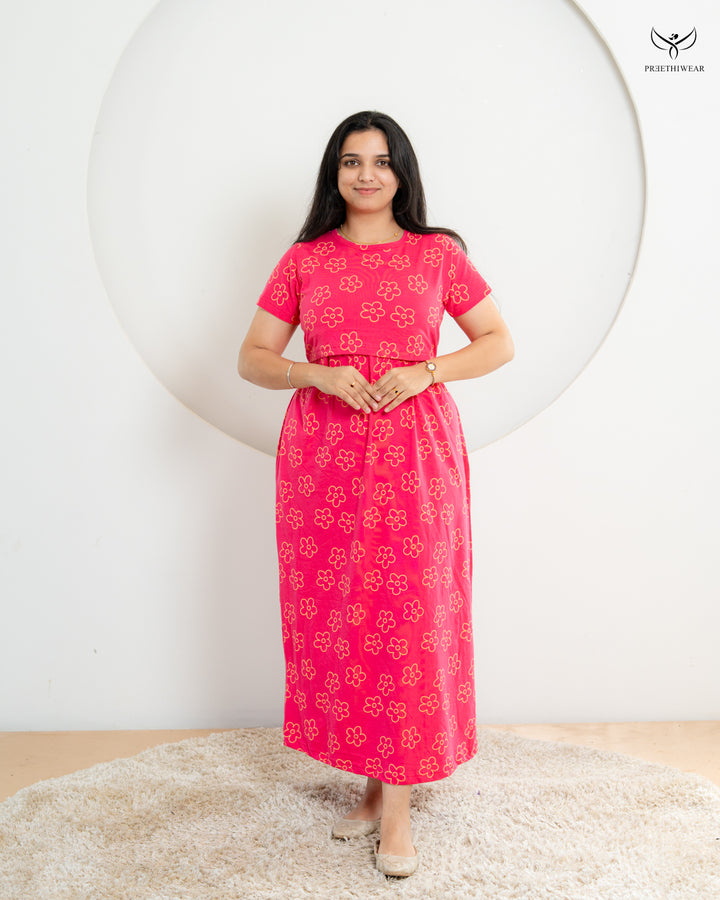 Merlyn1  Soft Cotton Full Length Maternity Loungewear