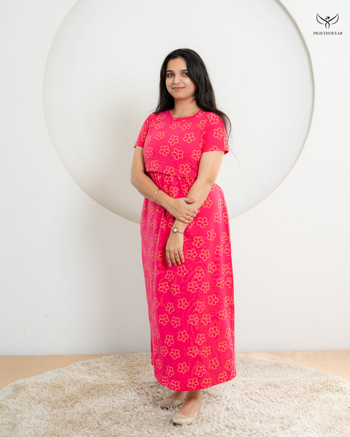 Merlyn1  Soft Cotton Full Length Maternity Loungewear