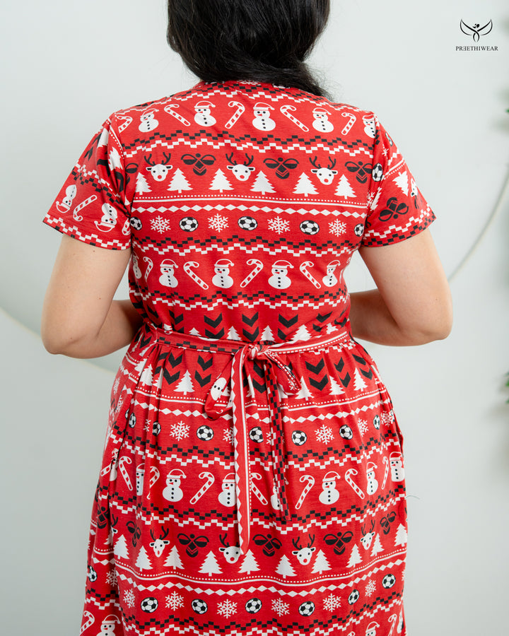 Apeksha  SoftCotton Calf Length Maternity Loungewear