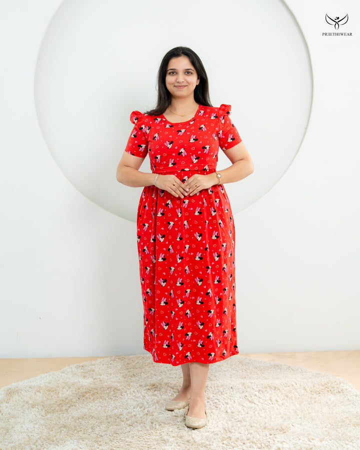 Prish1  Soft Cotton Full Length Maternity Loungewear
