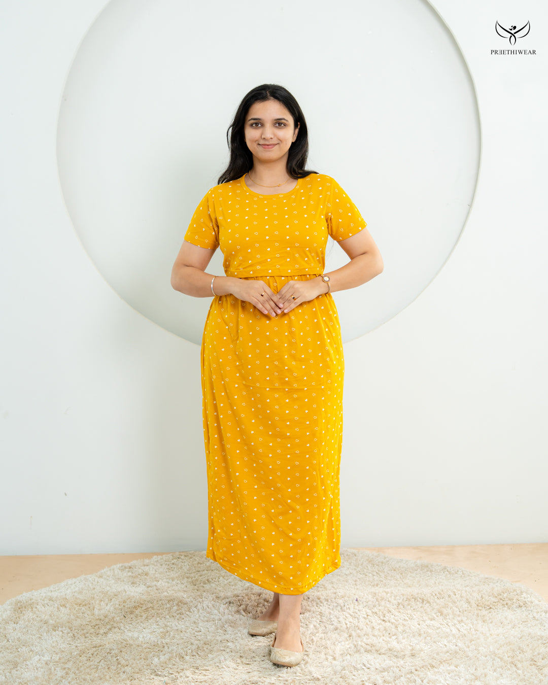 Siyahi1  Soft Cotton Full Length Maternity Loungewear