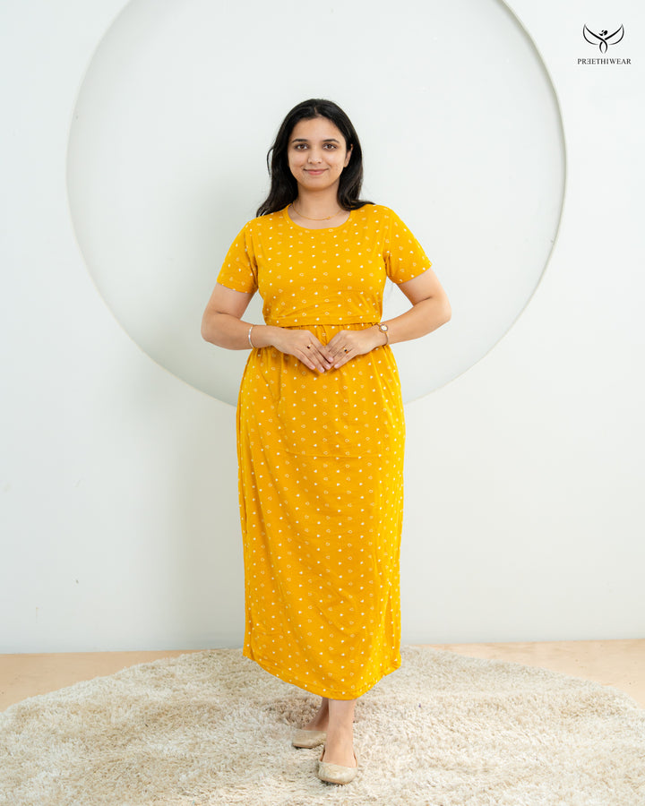 Siyahi1  Soft Cotton Full Length Maternity Loungewear