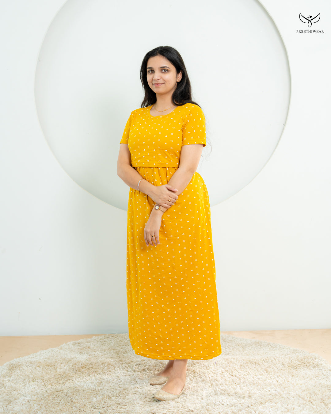 Siyahi1  Soft Cotton Full Length Maternity Loungewear