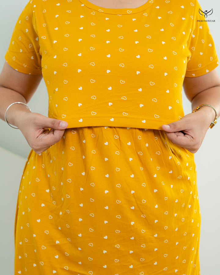 Siyahi1  Soft Cotton Full Length Maternity Loungewear