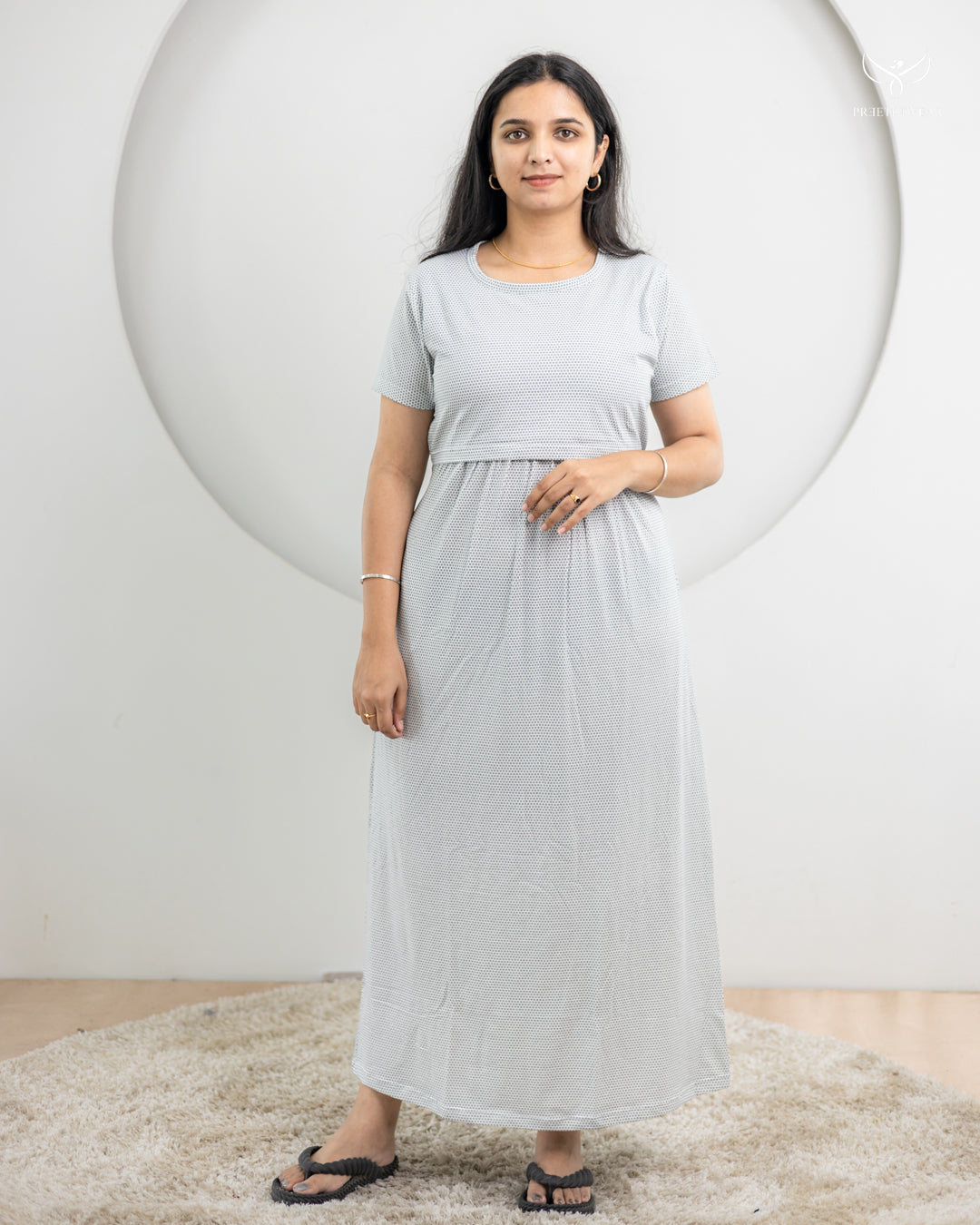 Shenba2  SoftCotton Full Length Maternity Loungewear