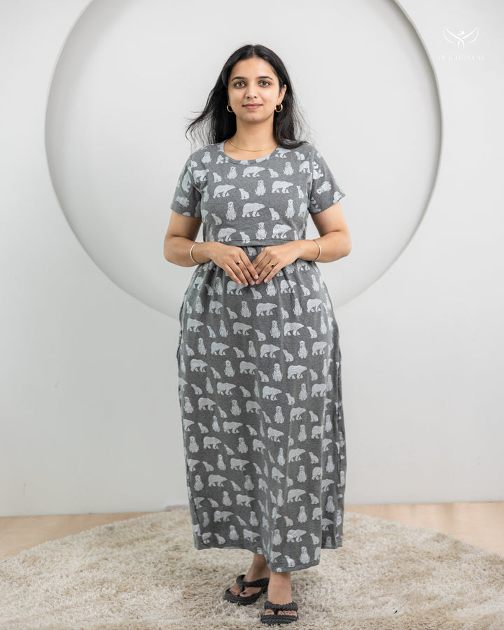 Kajal2  SoftCotton Full Length Maternity Loungewear