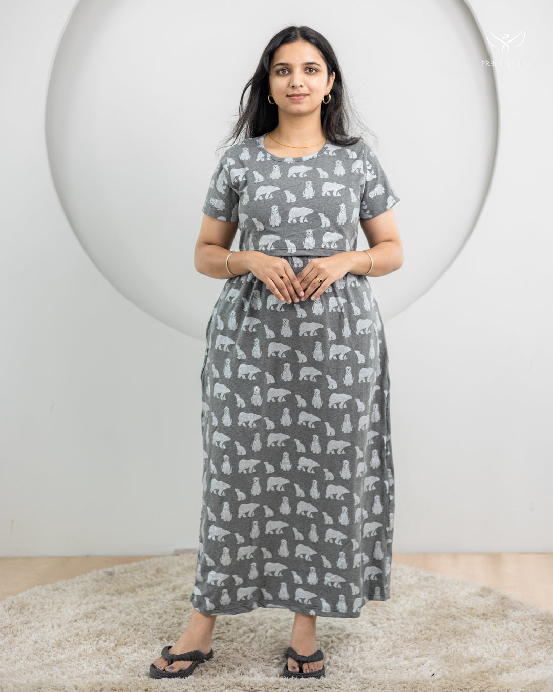 Kajal2  SoftCotton Full Length Maternity Loungewear