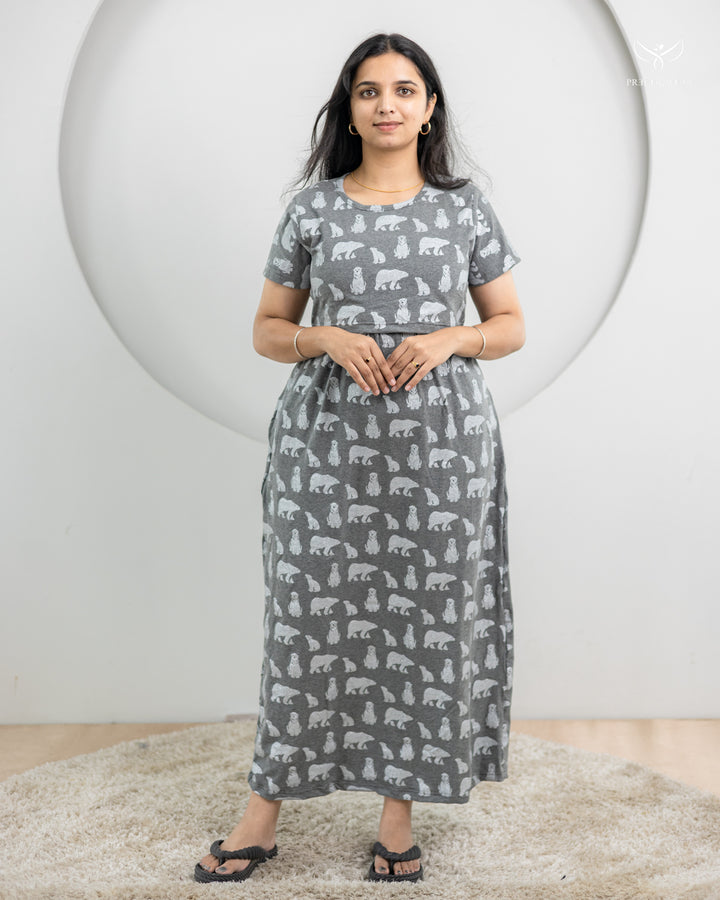 Kajal2  SoftCotton Full Length Maternity Loungewear