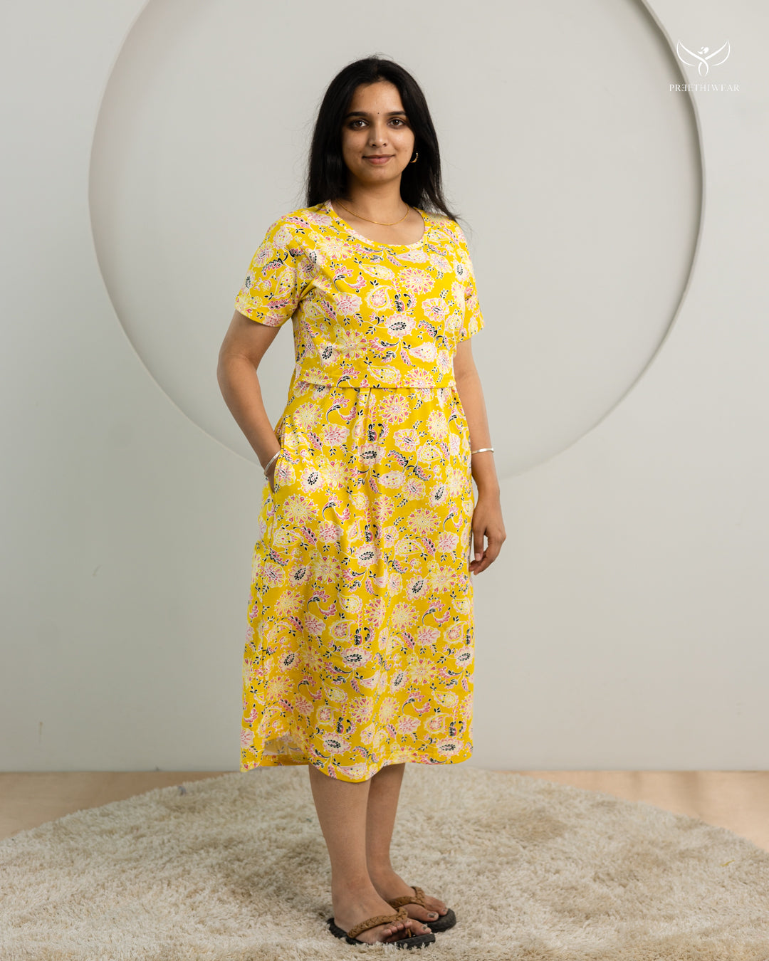Ashly SoftCotton Calf Length Maternity Loungewear